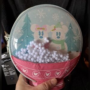 Mickey And Minnie Snowglobe Purse